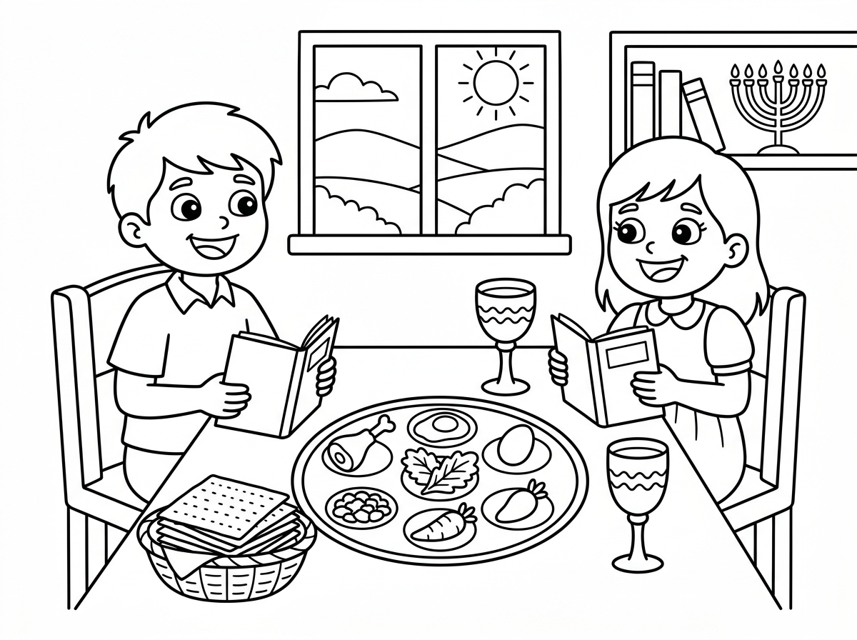 דף צביעה פסח