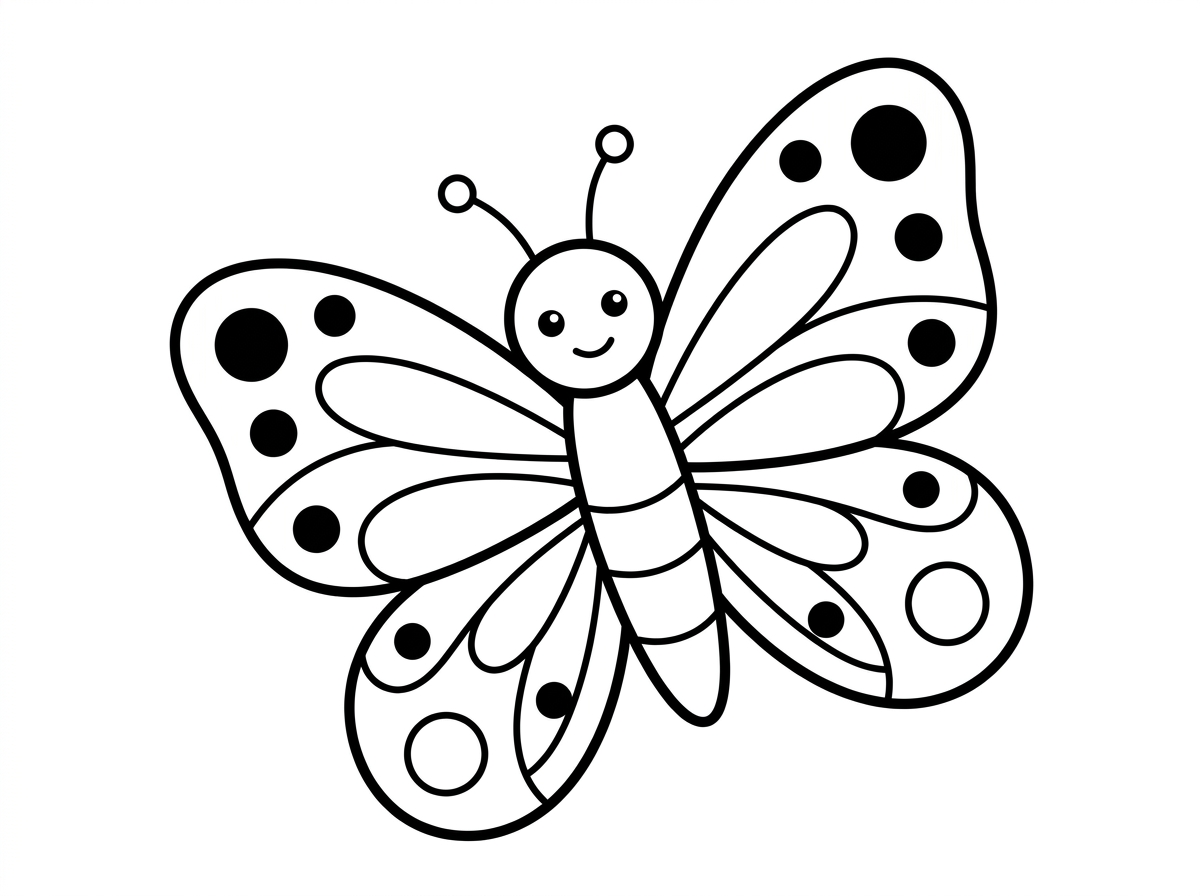 תיצור לי דף צביעה של פרפר