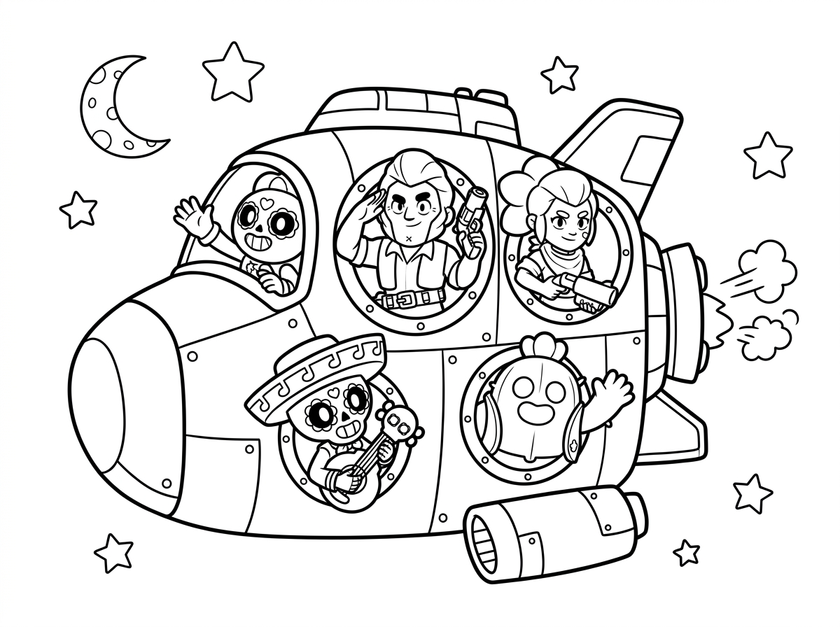 חללית עם דמויות מברול סטארס