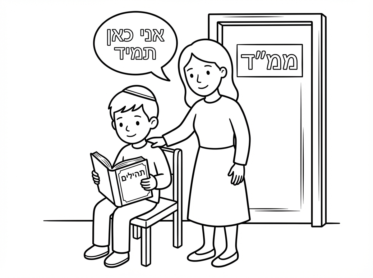 אפשר שעל הספר יהיה את הכיתוב תהילים ובמקום חלון יהיה דלת שיהיה עלייה שלט ממ"ד