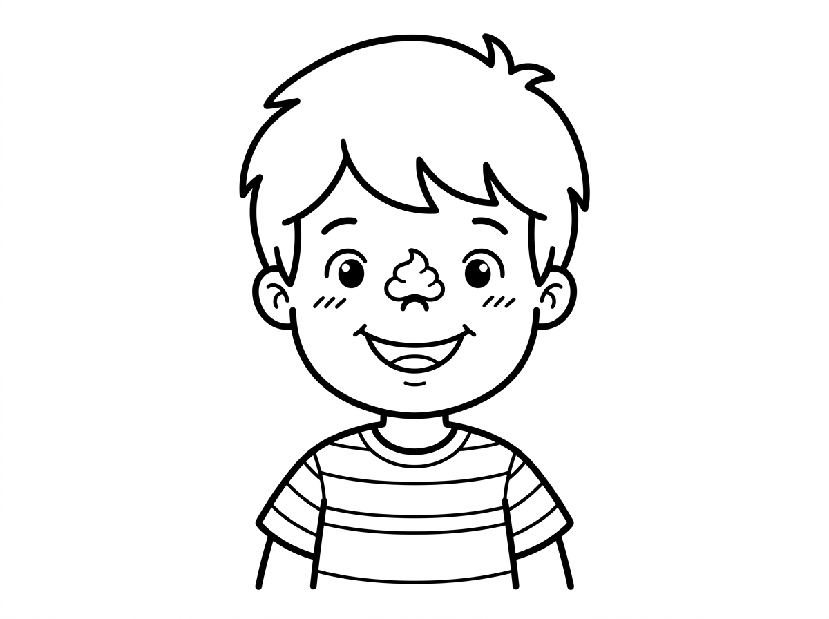 ילד עם גוש קצפת על האף