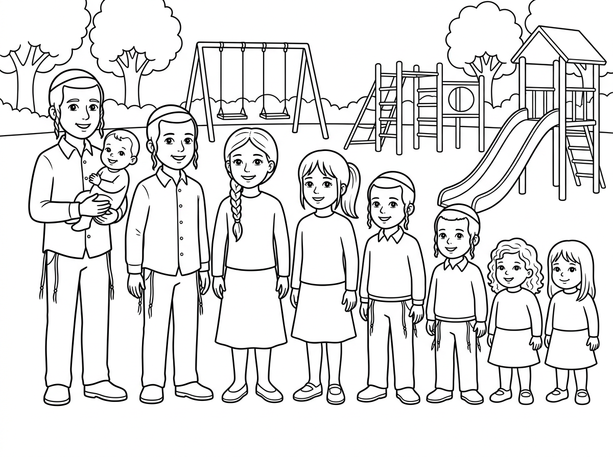 ממש יפה, אבל הגובה לא מתאים לגילאים אנא דייק.
בן 14
בן 12
בת 10
בת 8
בן 7
בן 5
תאומות בנות שנתיים
תינוקת