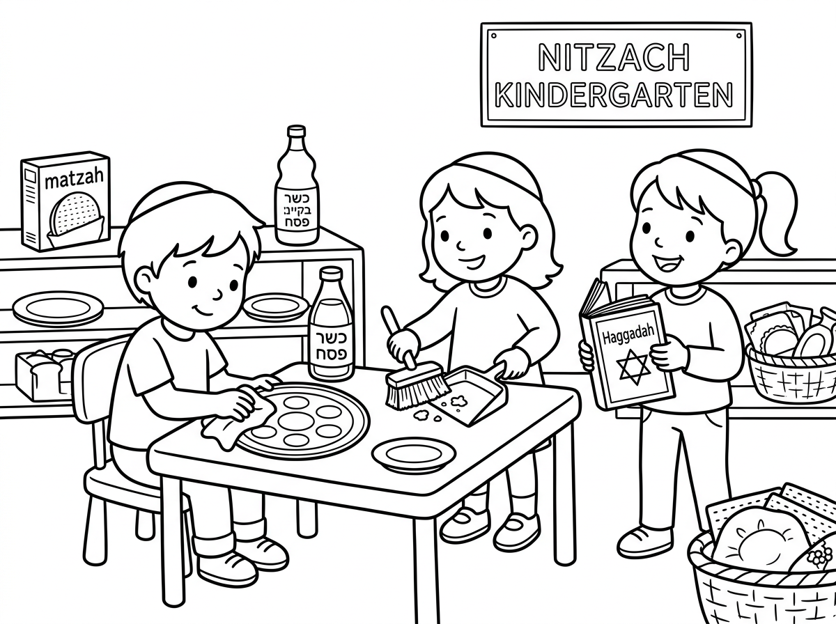 תכין לי דף צביעה לילדי גן נצח מתארגנים לפסח