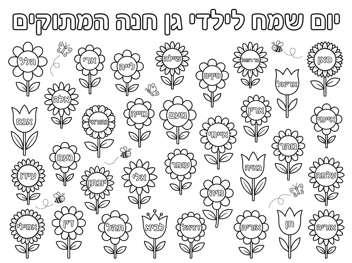 היי
אשמח שתוסיף לי לדף צביעה את השם עומר בפרח