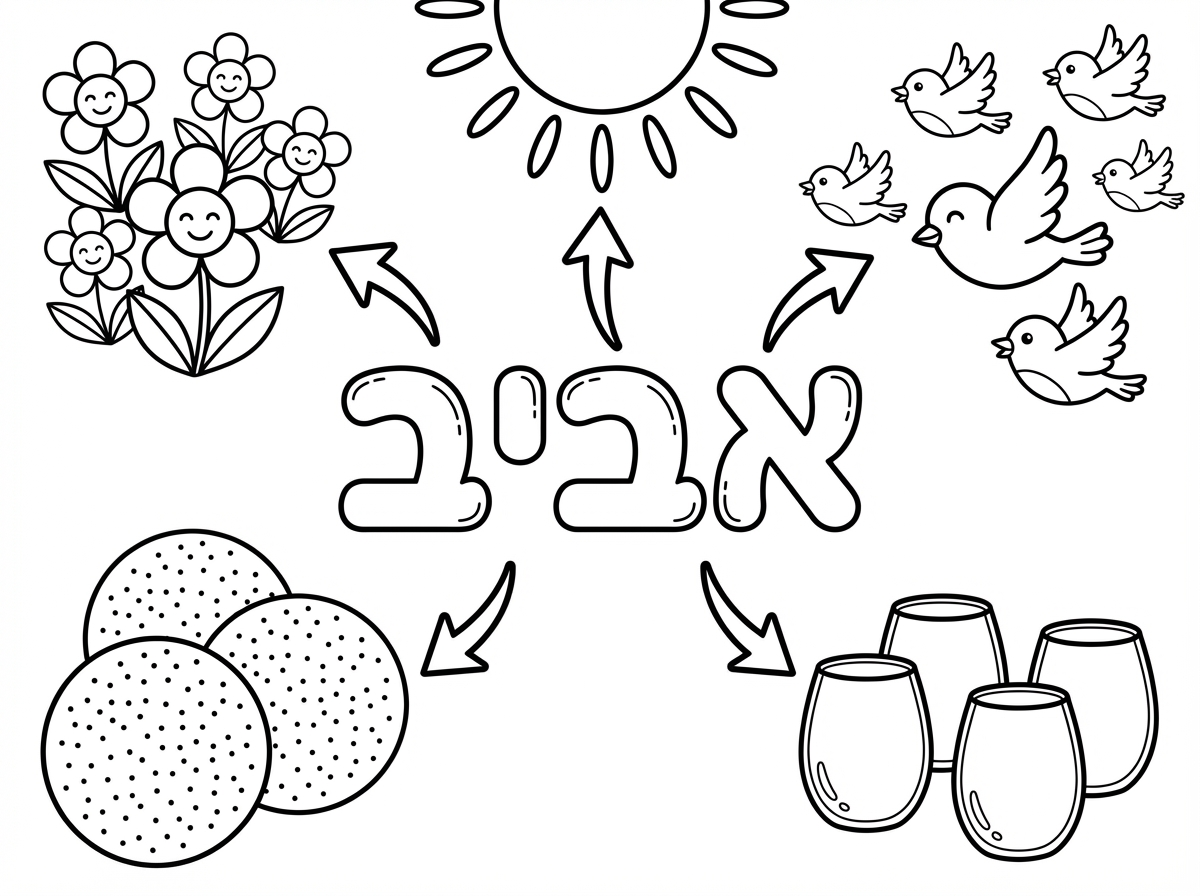 ביקשתי שמש בלי פנים
וכל דבר שביקשתי לצייר שיש באביב שיהיה עם חץ לציור, שהציור של כל דבר יהיה מרוכז ולא מפוזר בדף