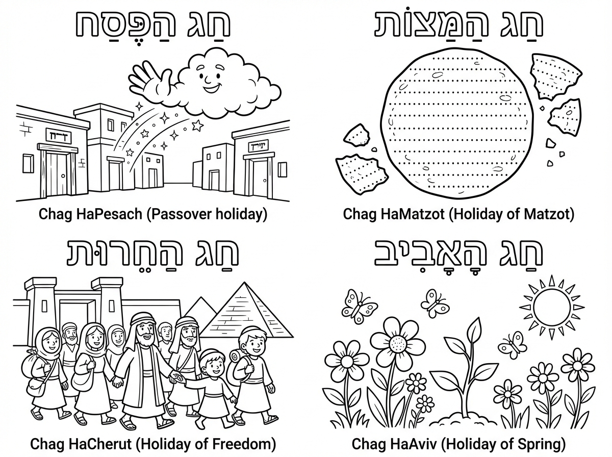 אפשר להוריד את החלות ליד המצה בציור?