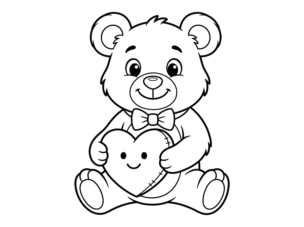 דובי חמוד שמחזיק בובת לב