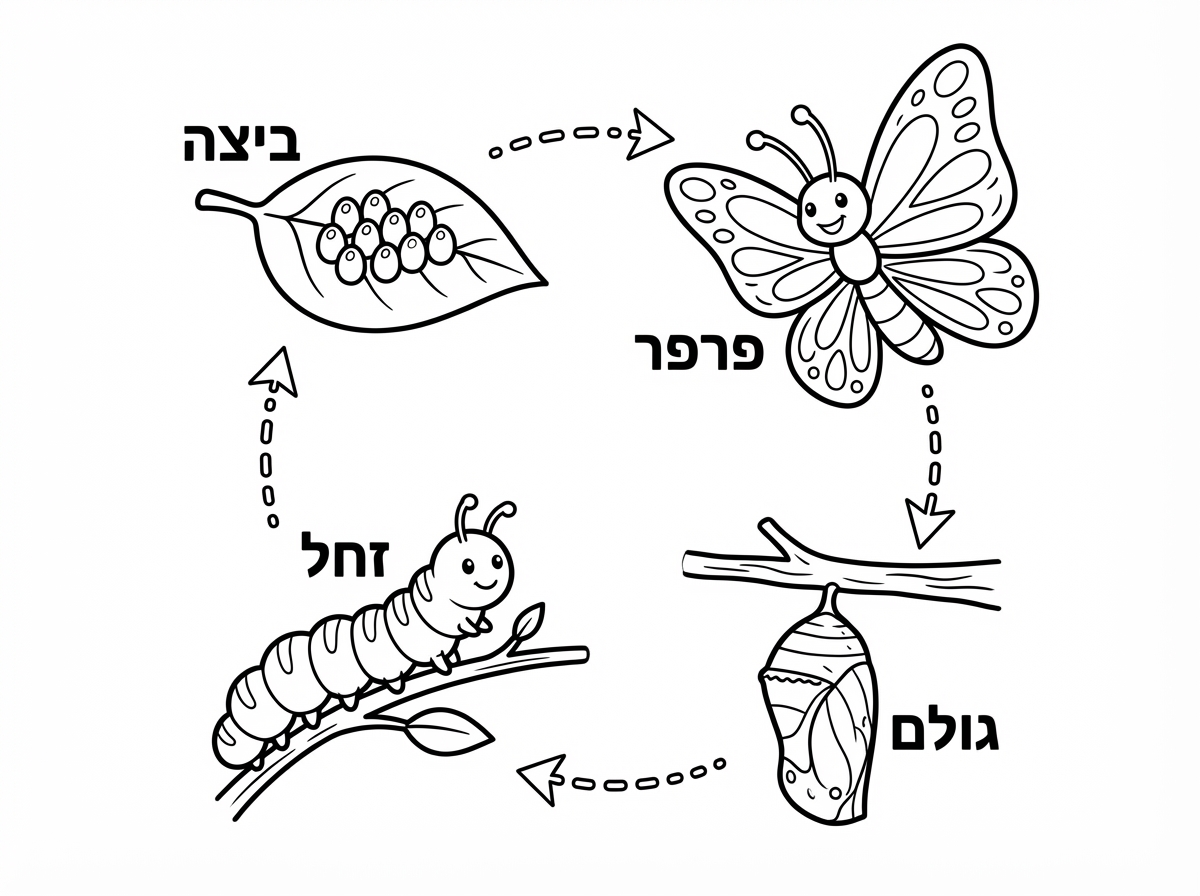 ביצה זחל גולם פרפר