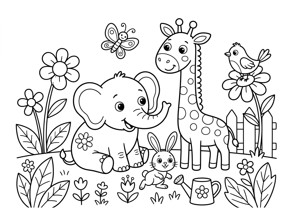 דף של חיות טהורות בגינה