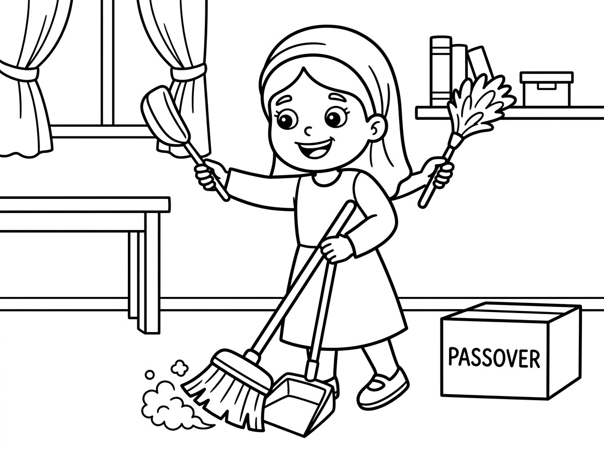 רחלי הקטנה מנקה לפסח