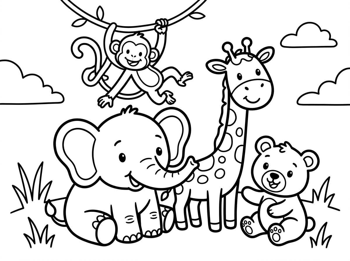 תעשה לי ציור שיהיה לי קל להעתיק ושילד בן שנתיים יאהב. נלך על חיות