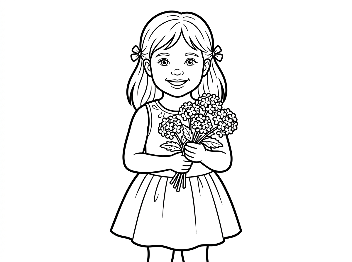 היי
אשמח לציור של ילדה בת 4 מחזיקה זר של פרחי ורבנה