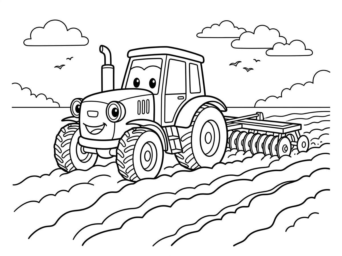 טרקטורים עובדים באדמה