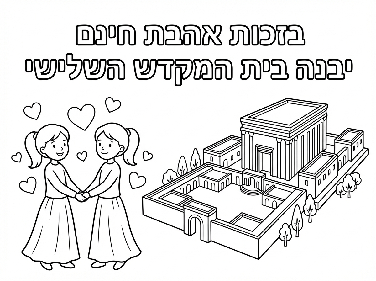 מה הקשר
ביקשתי שתי ילדות עם לבבות ליד בית המקדש 
בלי הכיפות מאחןר