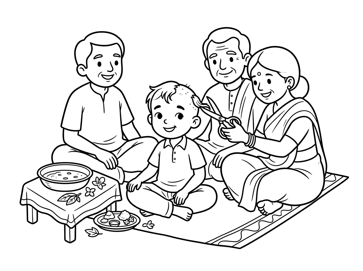 צור לי דף צביעה של ילד שעושה חלאקה