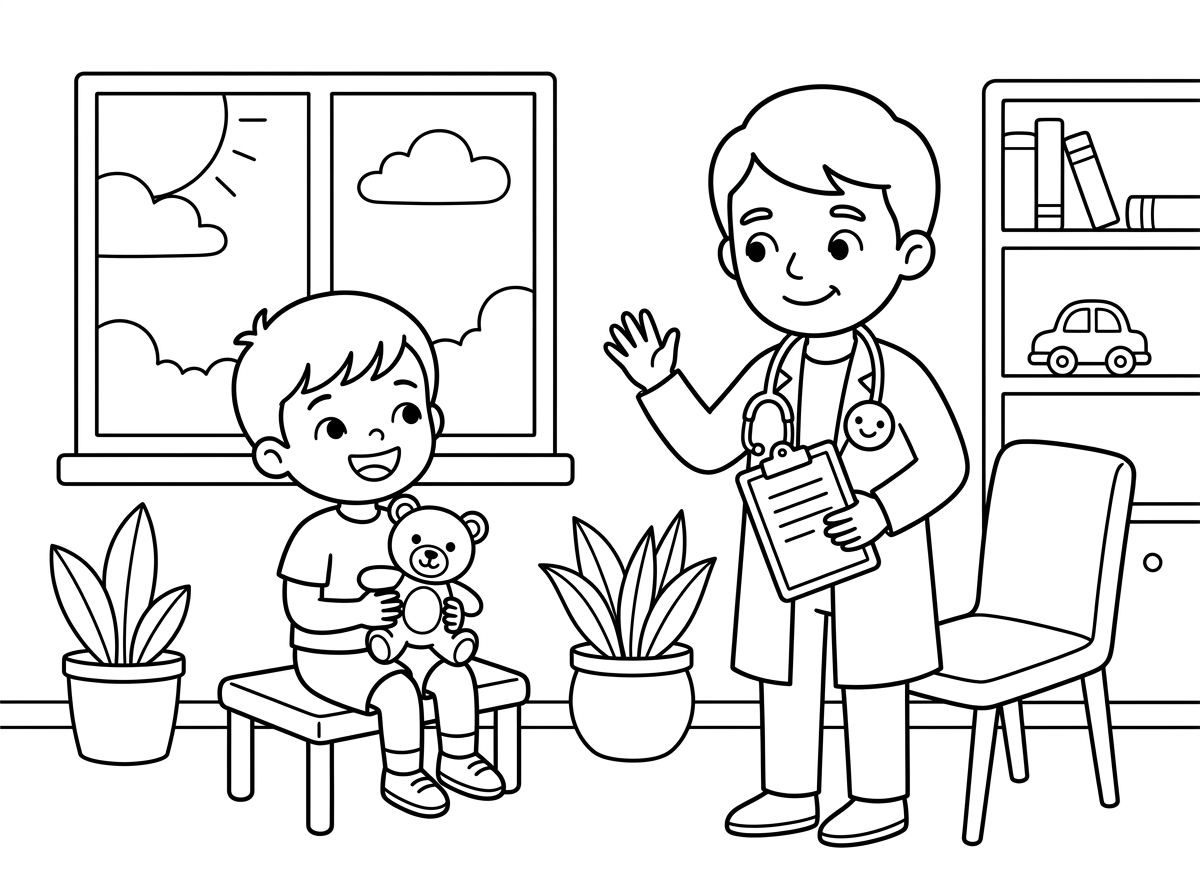 מרפאת ילדים שמחה בלי כיתוב באנגלית בשלט,או בלי שלטים בכלל