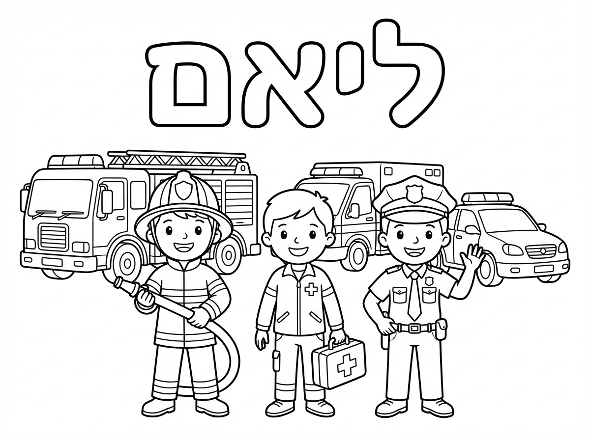 הי תעשה לי דף צביעה שכתוב ליאם 
וכל הדמויות של יחידת החילוץ לצביעה