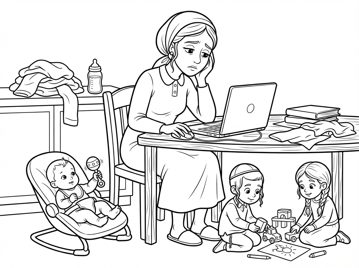 תודה, אבל אני רוצה שירגישו שהאמא כבר באפיסת כוחות