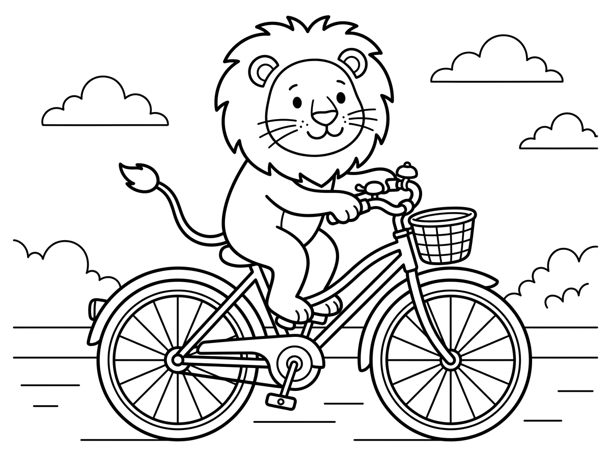 היי
אני רוצה דף צביעה של אריה רוכב על אופניים