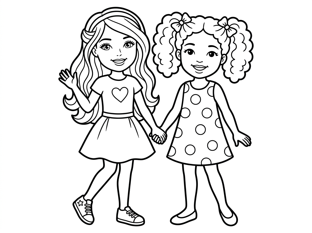 תעשה לי דף צביעה 
עם ברבי וחברת של ברבי