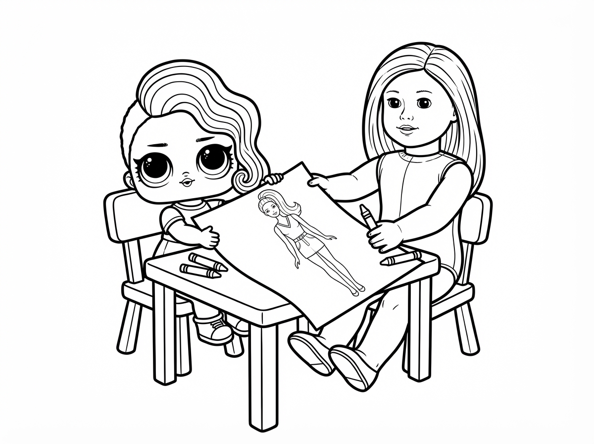 ל.ו.ל. ואמריקן דול מציירות את ברבי