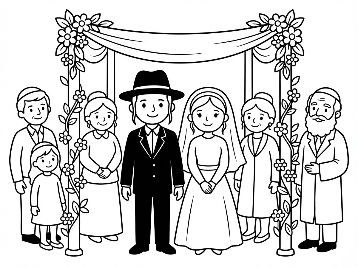 חתן וכלה חרדים מתחת לחופה