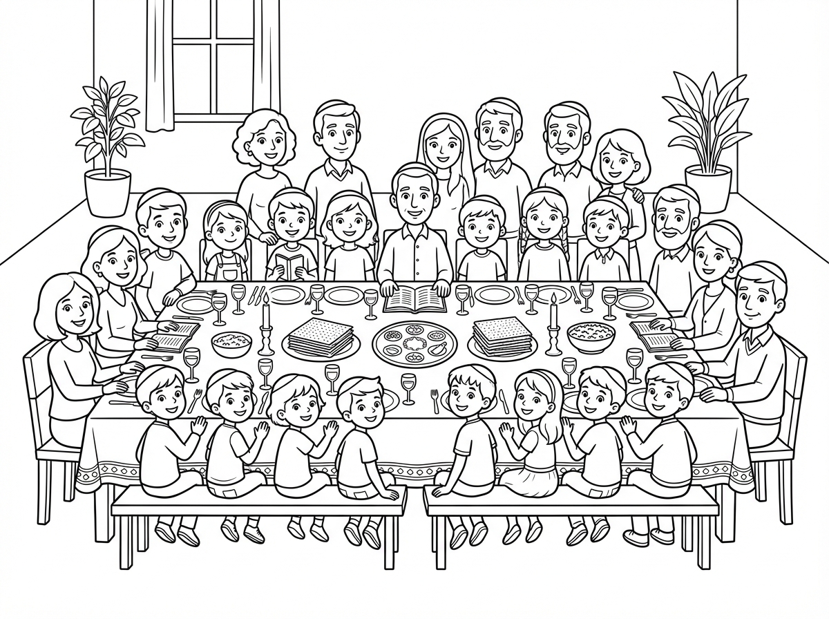 בהיבט שלחן ליל סדר מסורתי