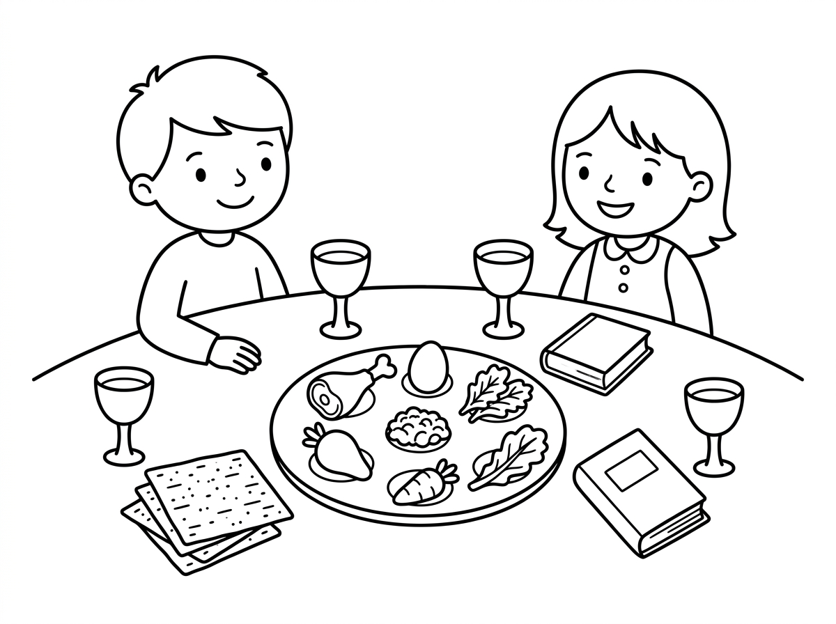 תכין לי בבקשה דף צביעה לפסח