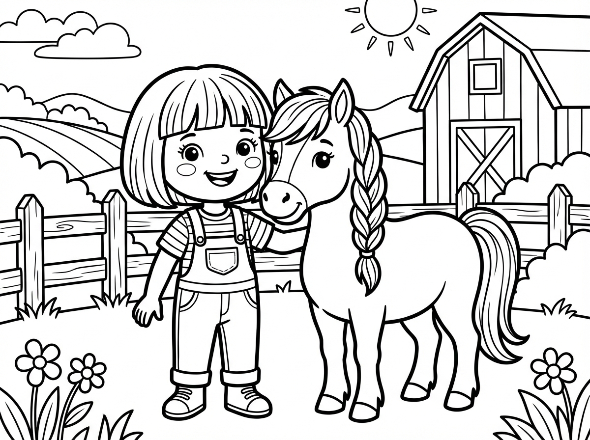 הילדה.  סוסה. נמצאות  בה חוה