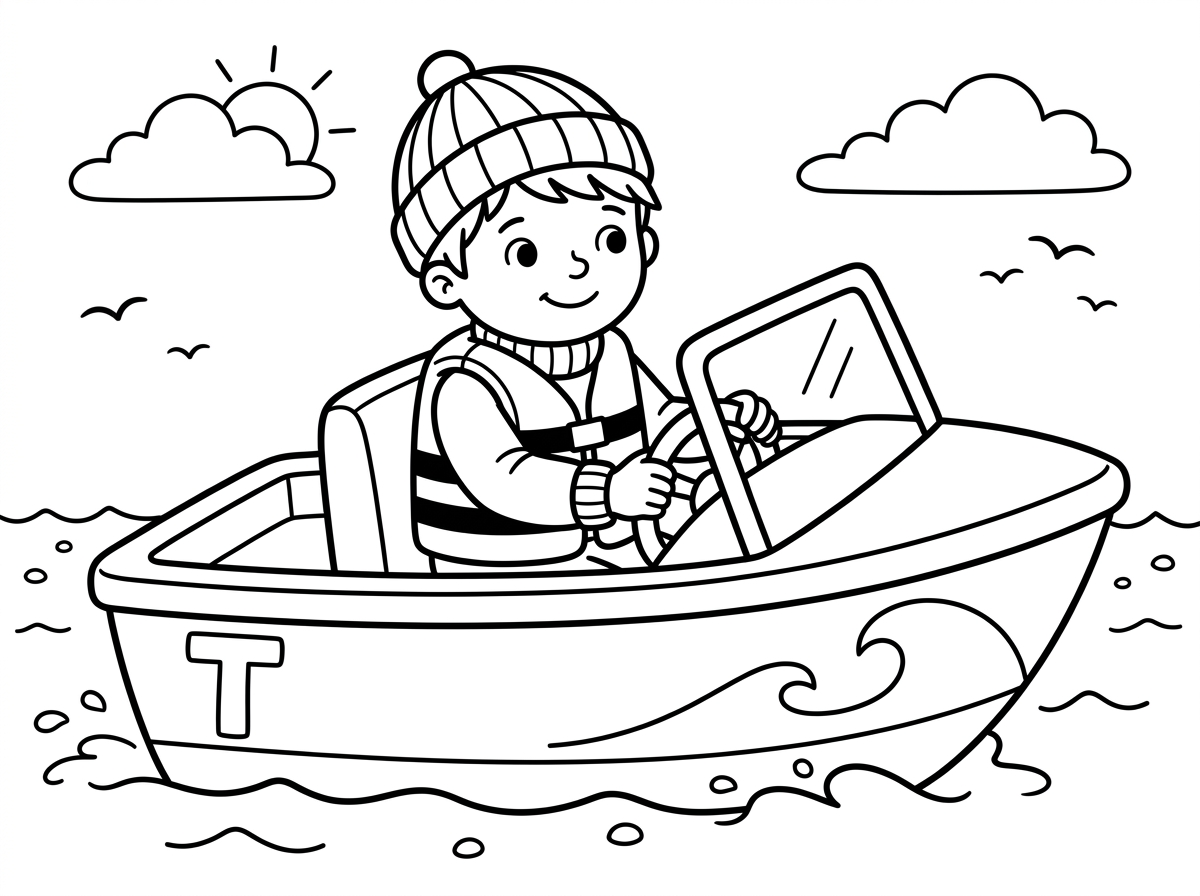 ציור של ילד אל סירת טורנדו