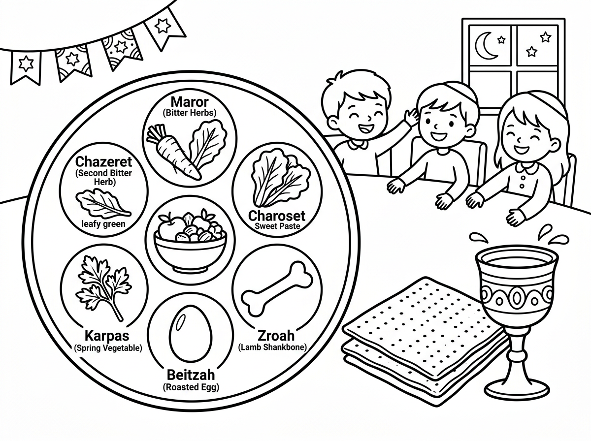 דפי צביעה לפסח