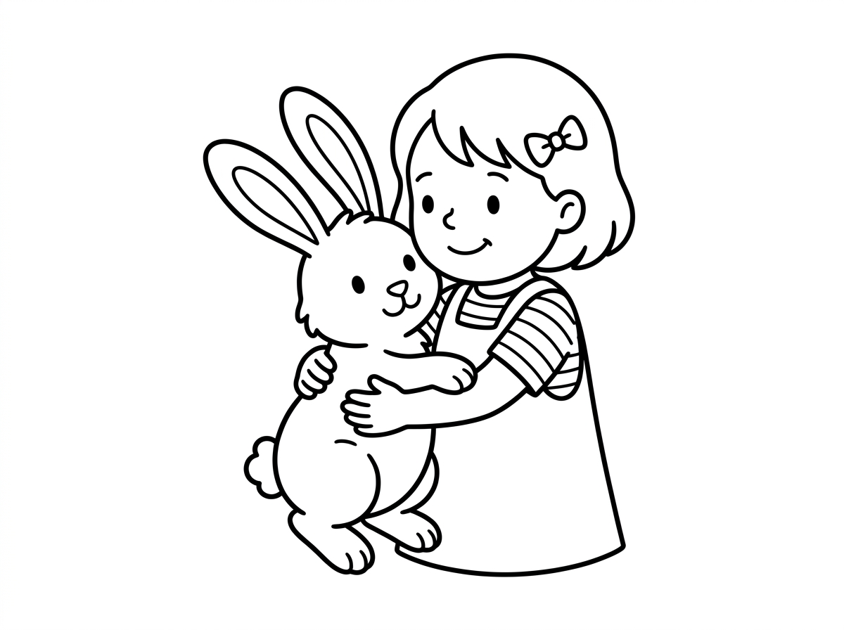 תהפוך אותו לדף צביעה. 
רק הילד עם הארנב שהוא מחבק