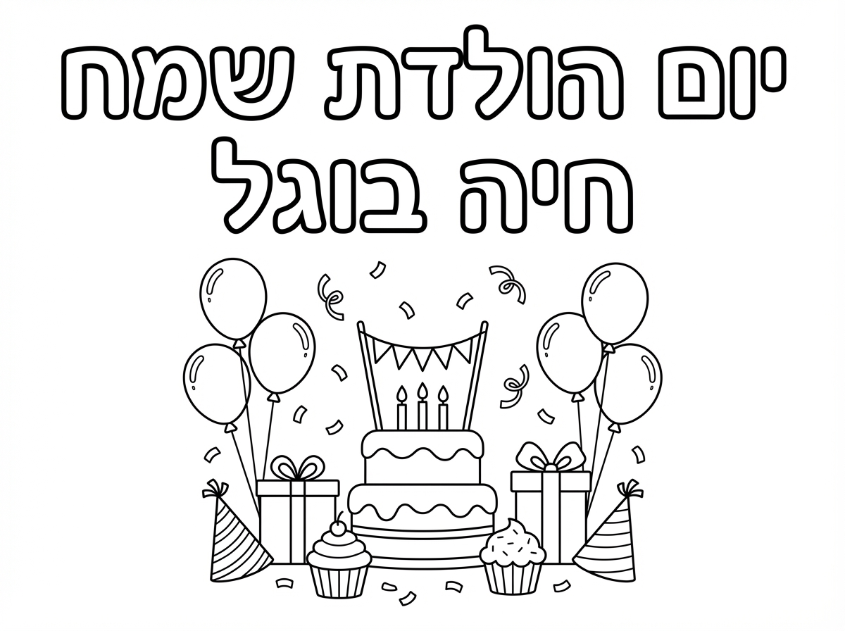 תציירי לי בבקשה שמונה יום הולדת שמח חיה בוגל.