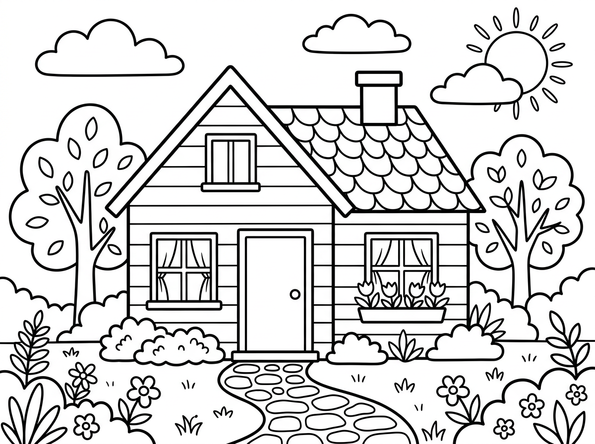 ציור של בית קטן