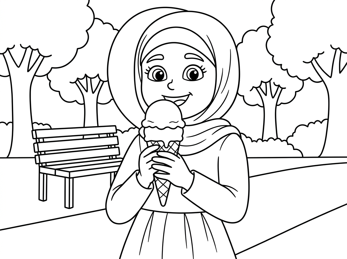 ילדה בת 9 דתיה אוכלת גלידה