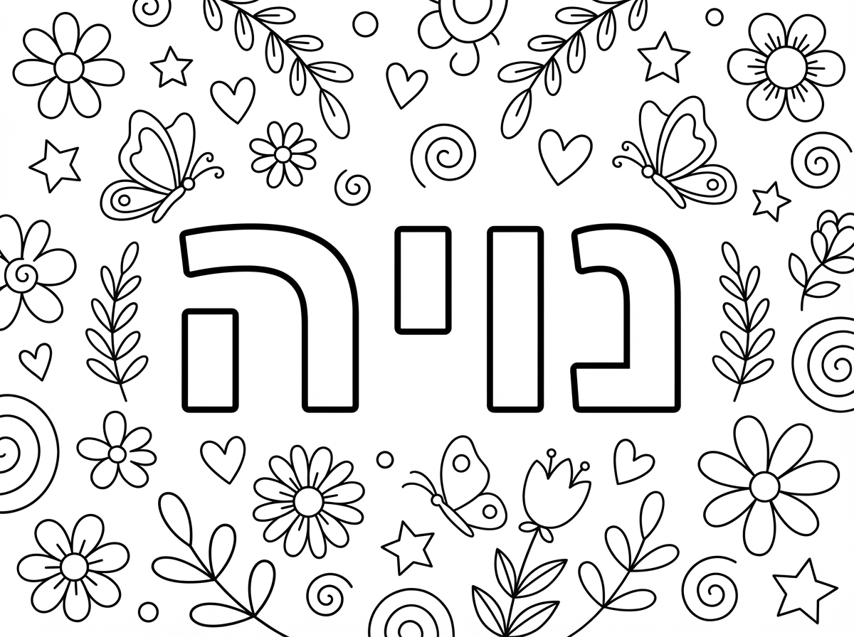 השם נויה לצביעה עם קישוטים