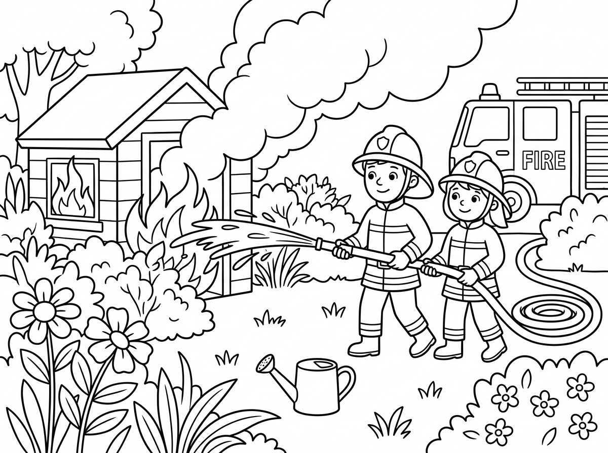 יחידת החילוץ באש שהם כבאים,מכבים שריפה בגינה