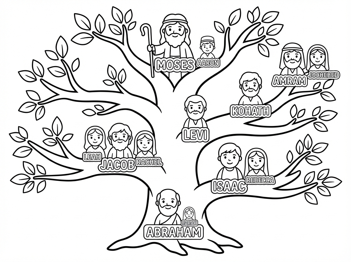 אני צריכה עץ משפחה מאברהם אבינו עד משה רבינו