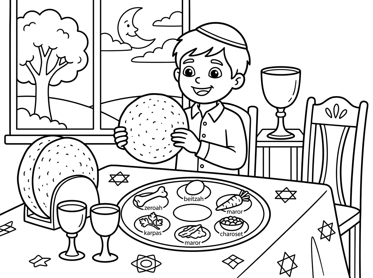 תיצור לי בבקשה דפי צביעה לפסח
לגיל 8