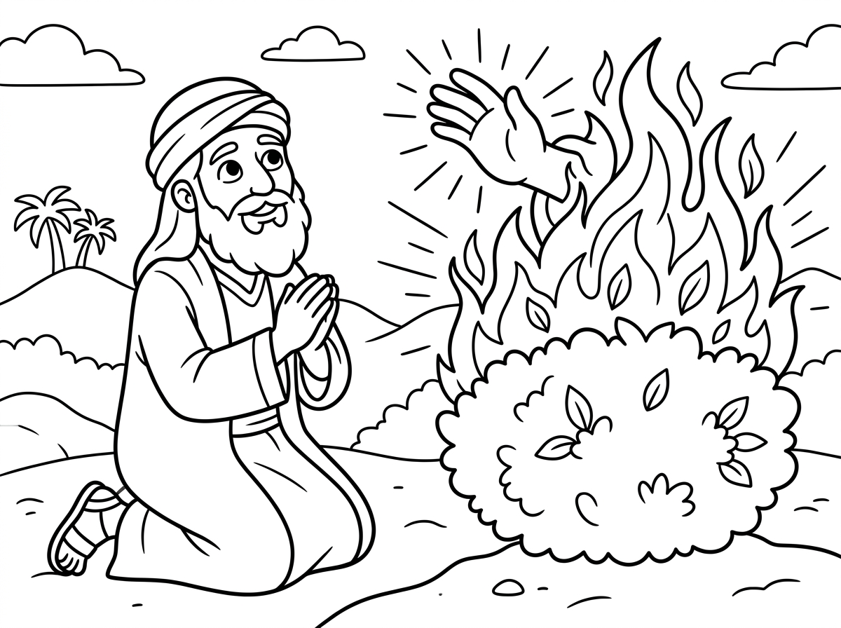 משה רבינו מדבר אל ה דרך הסנה הבוער