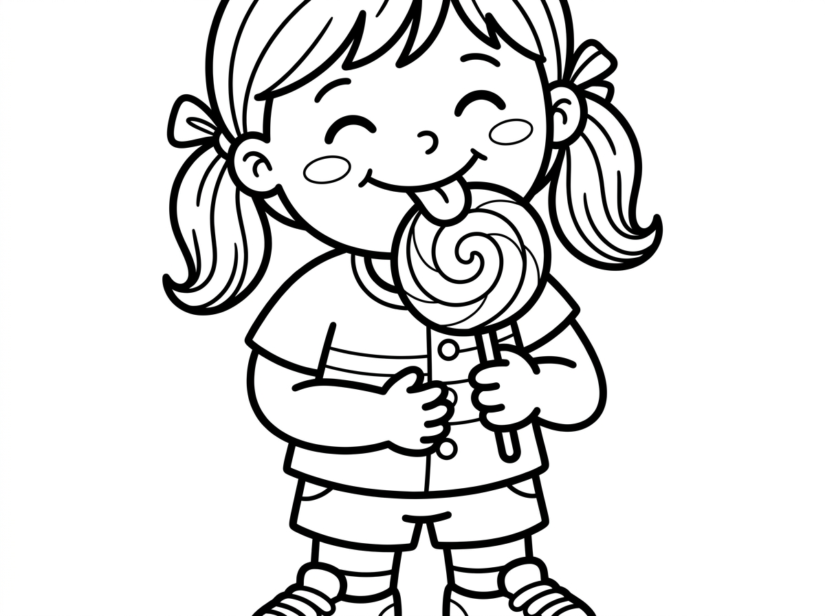 ילדה שאוכלת סוכריה