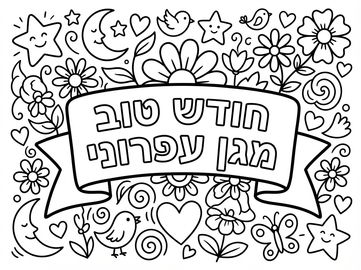 אתה יכל לשלוח לי דף צביה של חודש טוב מגן עפרוני