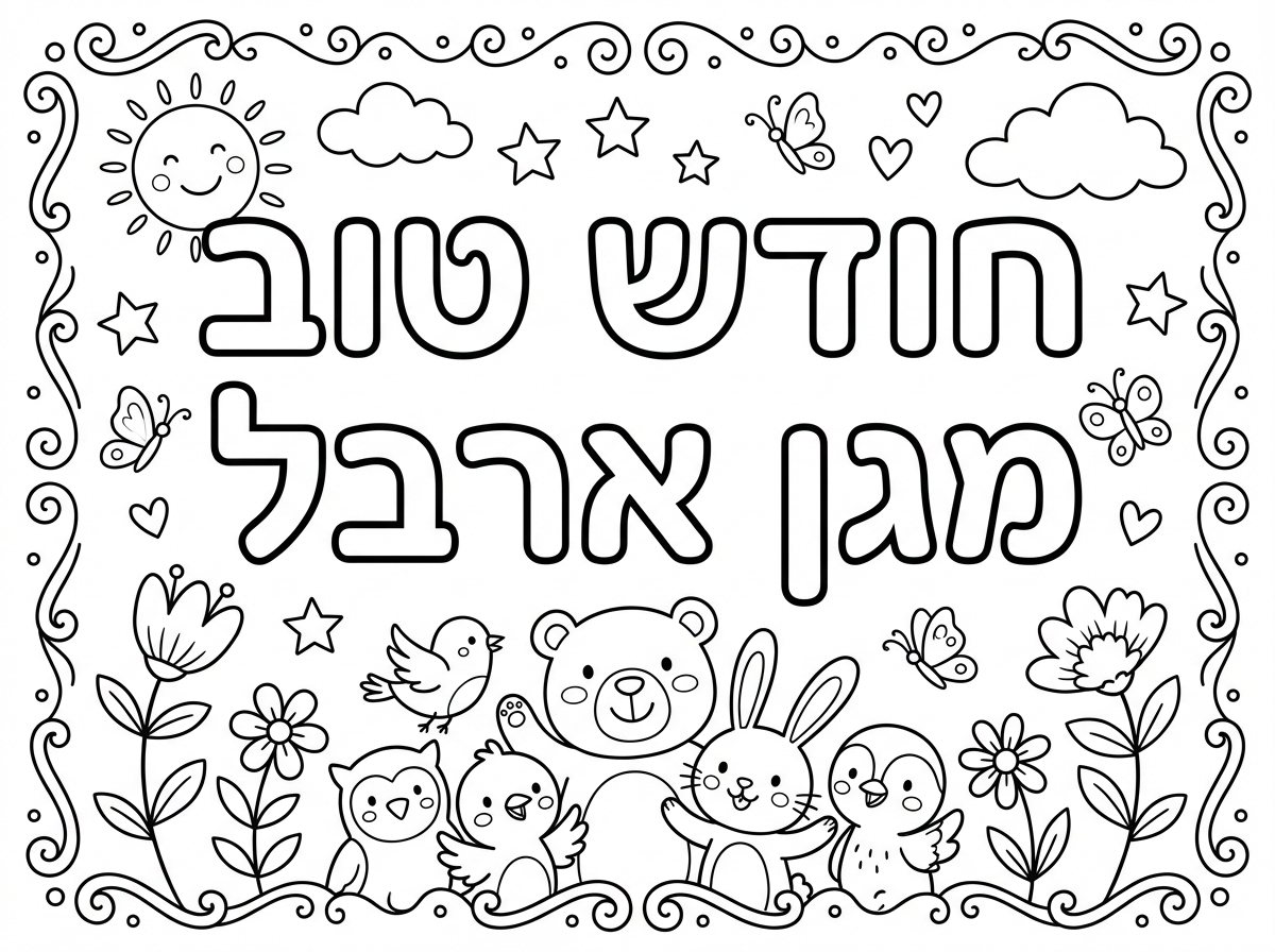 דף צביעה
חודש טוב מגן ארבל