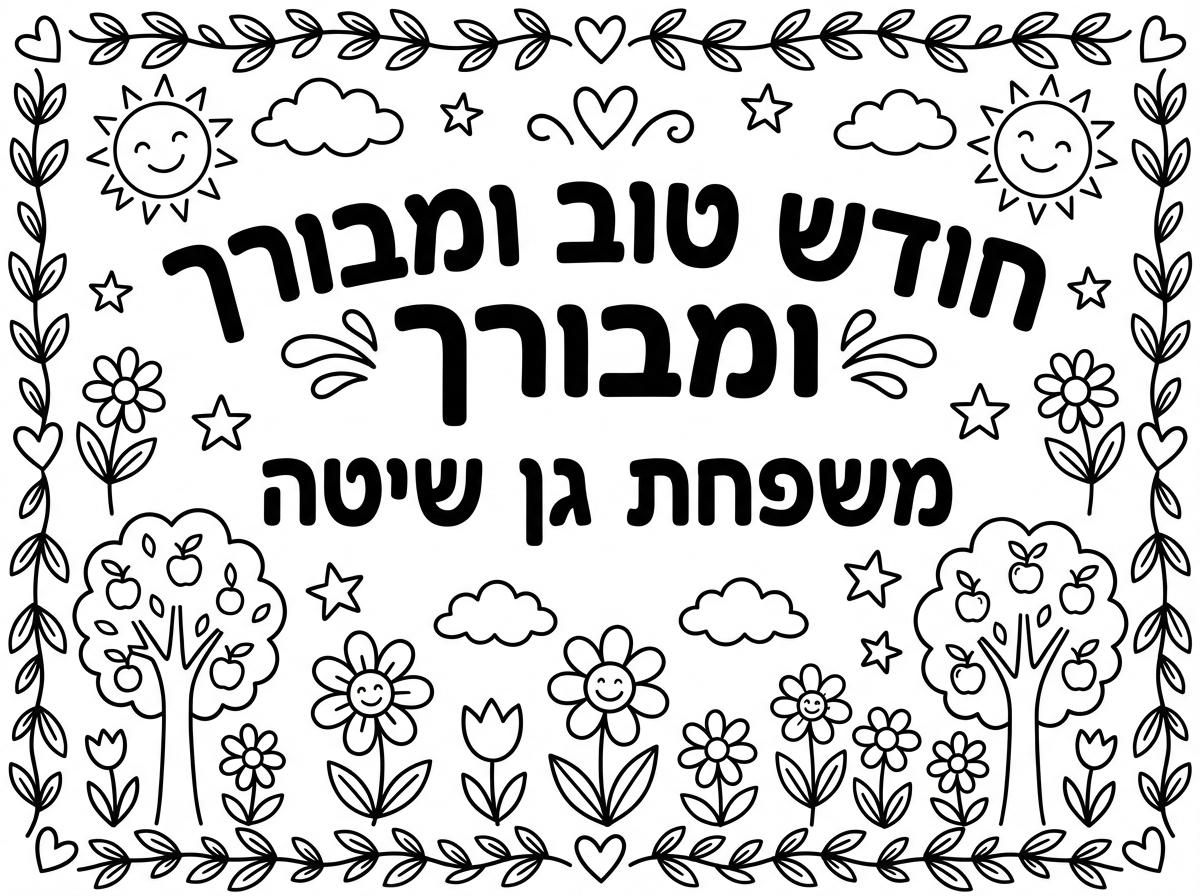 הי אשמח דף צביעה חודש טוב ומבורך
משפחת גן שיטה
תודה רבה