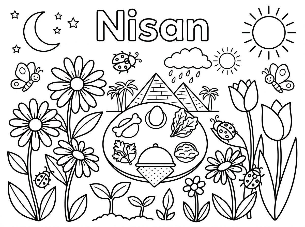 אם אתה יכול שהדף צביעה יהיה קשור לחודש ניסן