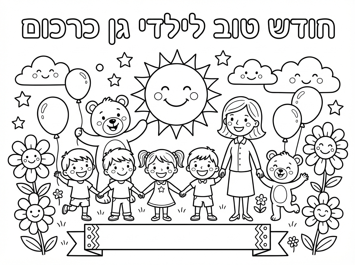 שלום,אפשר בבקשה דף צביעה עם הברכה
חודש טוב לילדי גן כרכום