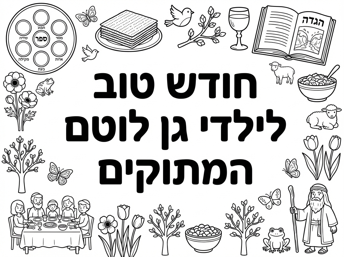 הי אני רוצה דף צביעה שבאמצע הדף יהיה כתוב: חודש טוב לילדי גן לוטם המתוקים.
ומסביב זה יהיה הרבה תמונות שקשורות לחודש ניסן ולחג הפסח