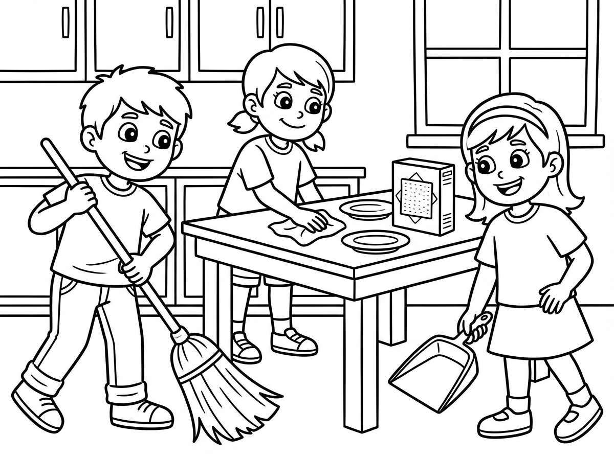 ילדים מנקים לפסח