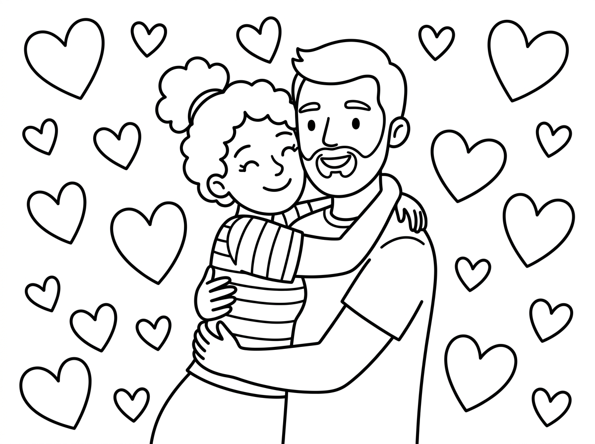 חיבוק עם לבבות