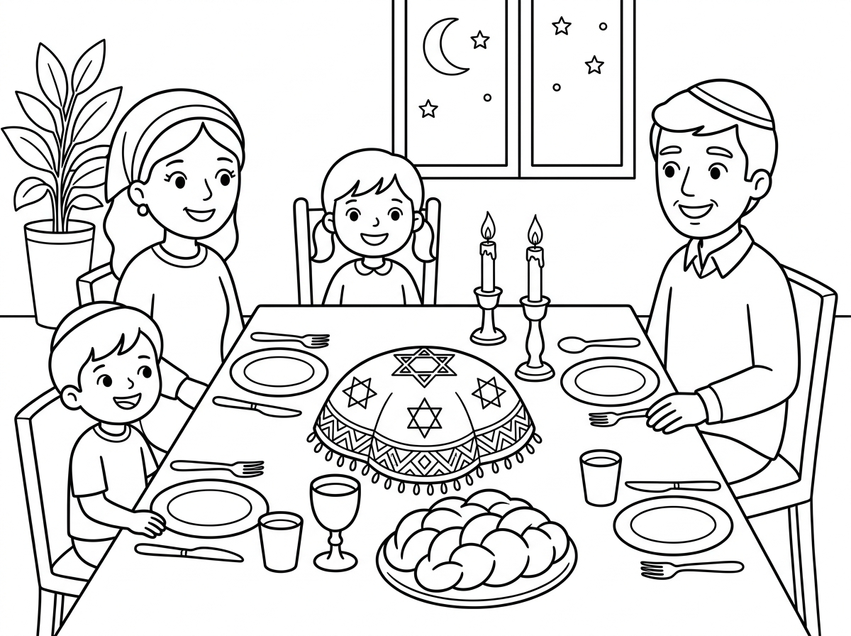 דף צביעה לשבת